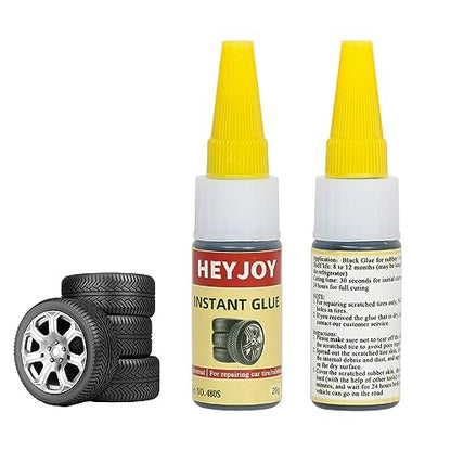Pegamento negro para neumáticos con parche, kit de reparació