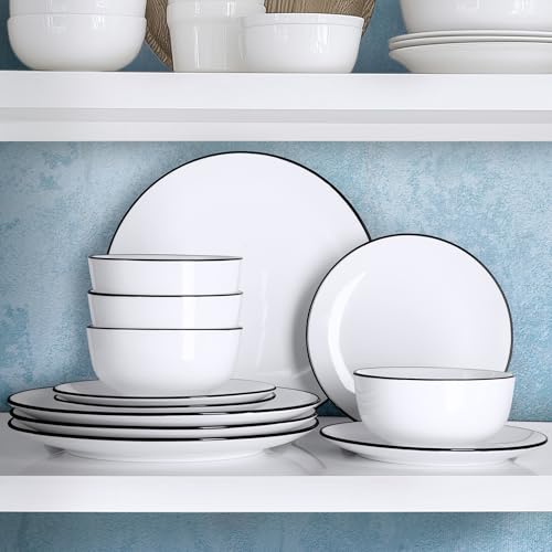 Zulay Kitchen Icon - Juego de vajilla de porcelana, servicio