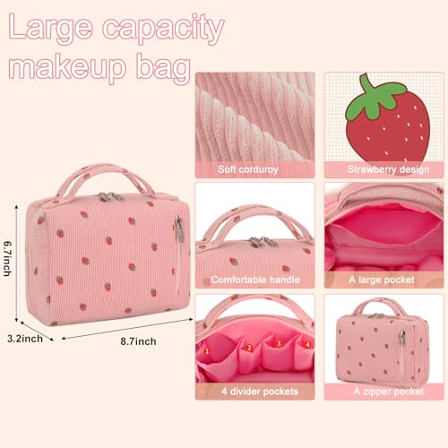 Bluboon Bolsa de maquillaje con cremallera, bolsa de viaje p