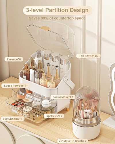 Organizador de maquillaje, soporte para cuidado de la piel,