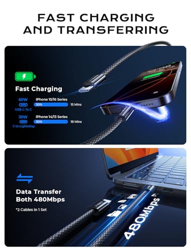 LISEN Cargador de coche USB C de 90 W, carga rápida, puerto
