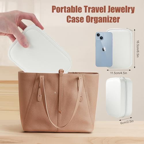 Joyero 2 en 1, bolsa de maquillaje de viaje con luz LED, est