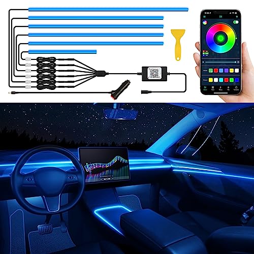 Tira de luz LED de acrílico para interior de automóvil con a