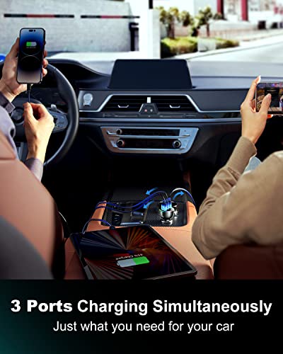 JOYROOM Cargador de coche USB C de 70 W, doble PD35W y QC3.0