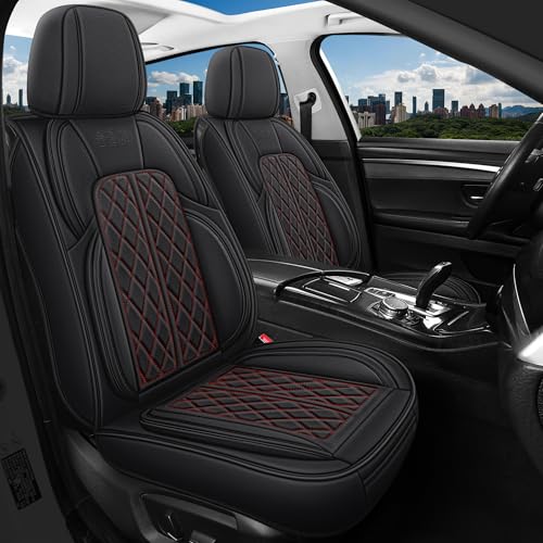 Funda de asiento de coche de ajuste universal (negro rojo, j