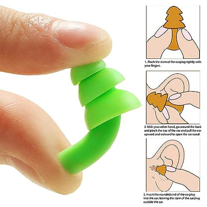 Zlongron Paquete de 10 tapones para los oídos para dormir, t