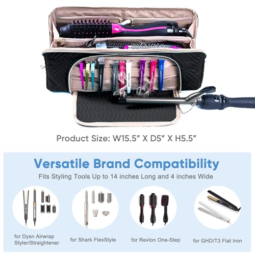 Bolsa de viaje grande para herramientas para el cabello con