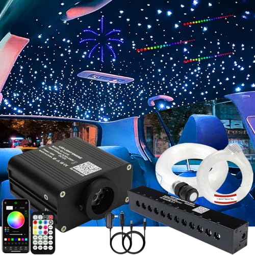 AZIMOM Juego de 550 piezas de luz de estrella de fibra óptic