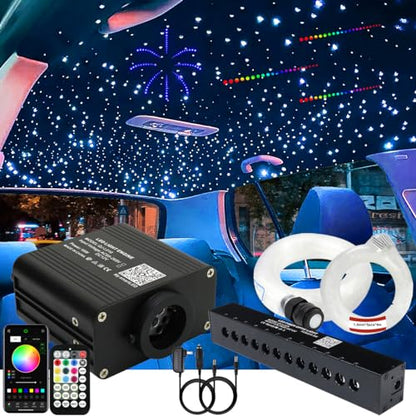 AZIMOM Juego de 550 piezas de luz de estrella de fibra óptic