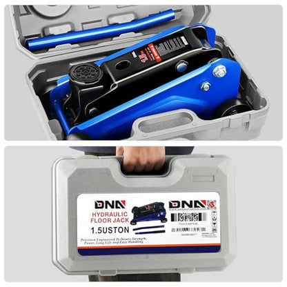 DNA MOTORING Gato hidráulico de perfil bajo para carretilla