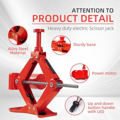 Kit de gato eléctrico para automóvil de 3 toneladas, 12 V, g