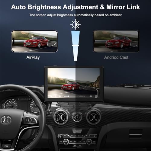 Carplay - Pantalla táctil inalámbrica portátil para automóvi
