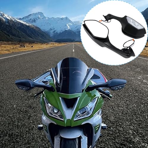 Worldmotop - Espejo retrovisor lateral para motocicleta, aju