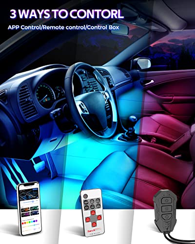 Torchbeam Luces interiores RGB para automóvil, luces LED de