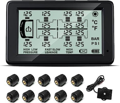 Sistema de monitoreo de presión de neumáticos para RV, TPMS