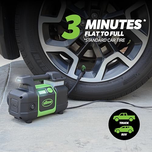 Slime Inflador de neumáticos 40063, coche portátil, SUV, com