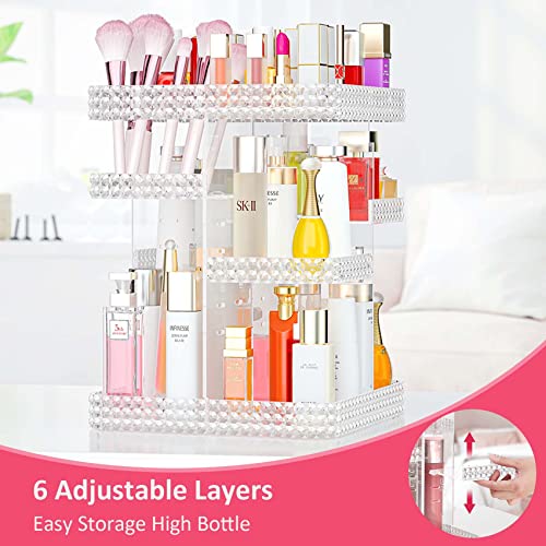 Organizador de maquillaje giratorio, vitrina de cosméticos d