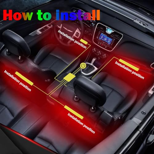 Luces interiores LED para automóvil, puerto USB, tira de luz
