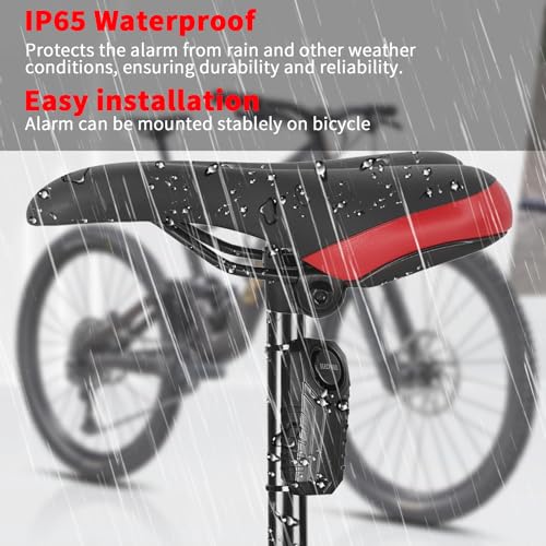 Alarma antirrobo para bicicleta con control remoto, alarma a