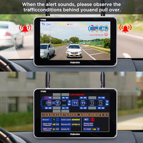 Haloview Byte Tango BT7 TPMS con 4 sensores 1080P Monitor de