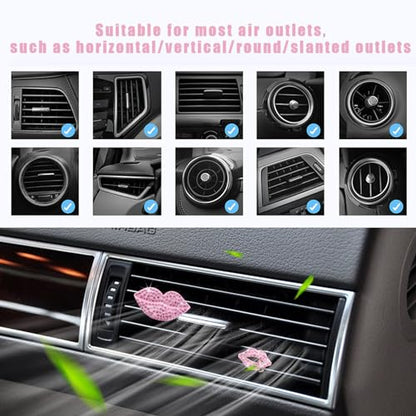 2 clips de ventilación de automóvil brillantes, clip difusor