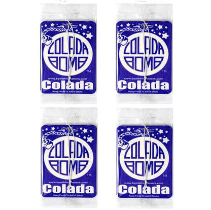 Colada Bomb - Ambientador para automóvil, paquete de 4 unida