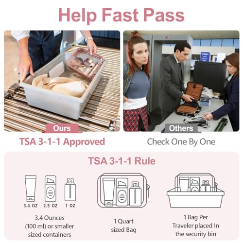 PACKISM Neceser aprobado por la TSA – Bolsa de maquillaje tr