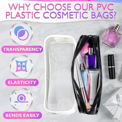 KETAR Estuche cosmético, 2 bolsas pequeñas transparentes, Ju