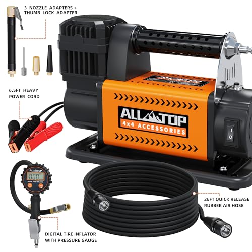 ALL-TOP Compresor de aire con kit de inflado de neumáticos d