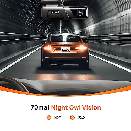 70mai 2.7K 1944P Dash Cam M500, eMMC 128GB de almacenamiento