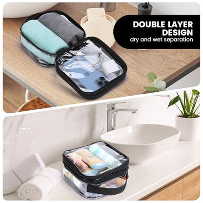Neceser aprobado por la TSA con bolsa transparente, bolsa de