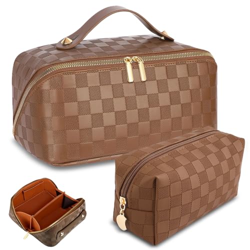 Bolsas de maquillaje de viaje a cuadros Bolsa organizadora d