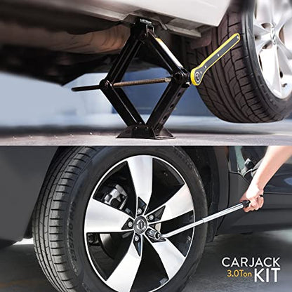 Kit de gato de automóvil | Gato de tijera para automóvil de