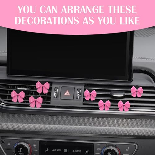 Ambientador de coche con lazo rosa, juego de 7 lindos acceso