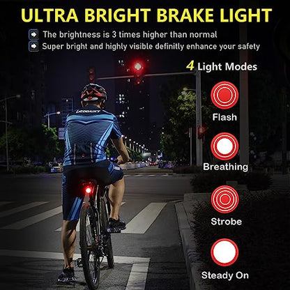 Luz trasera para bicicleta inteligente: luz trasera de freno