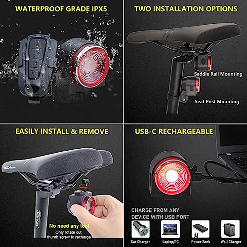 Luz trasera para bicicleta inteligente: luz trasera de freno