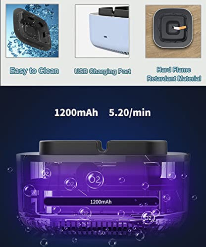 Cenicero para interiores Cenicero recargable USB Ceniceros p