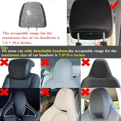 2 fundas para reposacabezas de automóvil para mujeres y niña