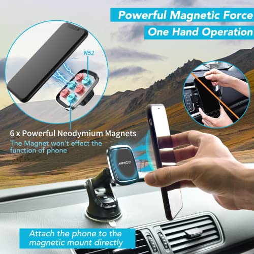 APPS2Car Soporte magnético 3 en 1 para teléfono de automóvil