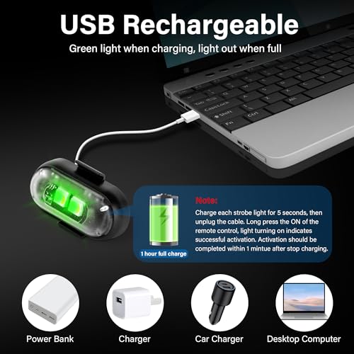 Luces LED inalámbricas para automóvil, 4 unidades, con contr