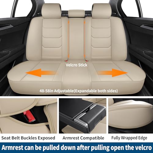 Juego completo de fundas de cuero para asiento de automóvil,