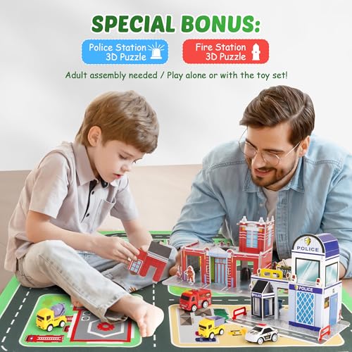 Juego de juguetes de auto para niños pequeños a partir de 3