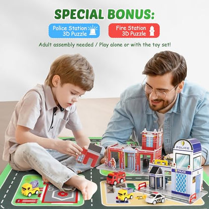 Juego de juguetes de auto para niños pequeños a partir de 3