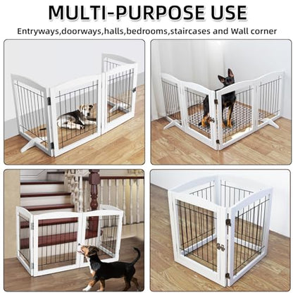 ZJSF Puerta independiente para perros con puerta para pasill