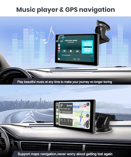 Podofo Radio CarPlay portátil CarPlay estéreo inalámbrico pa