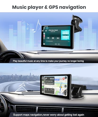 Podofo Radio CarPlay portátil CarPlay estéreo inalámbrico pa