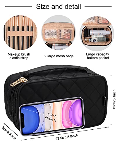 Relavel Bolsa de maquillaje pequeña para mujer y niña, bolsa