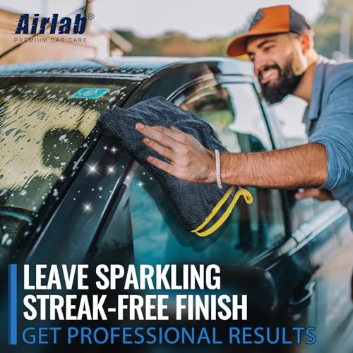 Airlab Toallas de microfibra para automóviles con detalles d