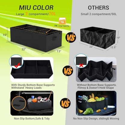 MIU COLOR Organizador de maletero para automóvil, organizado