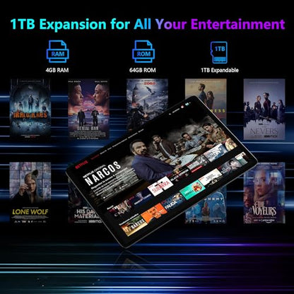 Tabletas Android de 10 pulgadas, pantalla Full HD IPS de 192